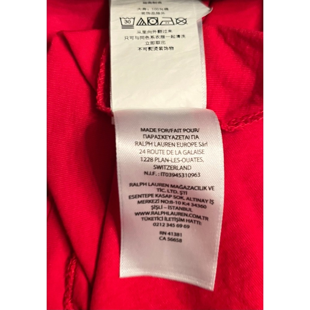 Polo Ralph Lauren Red Bandana Paisley Sleeve Pocket Tee Crewneck - Picture 10 of 11